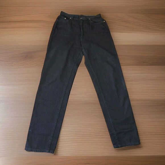 Lee Denim - Vintage 90s Lee Jeans Black High Waisted Tapered Mom Fit Made In USA 30x33.5 Siz